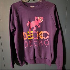Totally Rad 90’s Decko Gecko Hawaii Crewneck